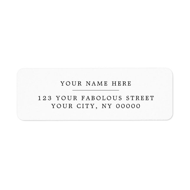 Classic Elegant Serif Minimal Chic Return Address  (Vorne)