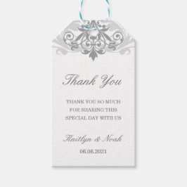 Classic & Elegant Silver Wedding Vielen Dank Geschenkanhänger