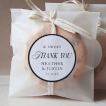 Classic Elegant Sweet Danke Gastgeschenk Hochzeit