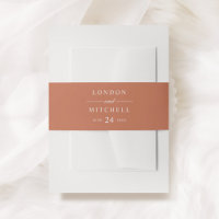 Classic Elegant Terracotta Orange Wedding Monogram