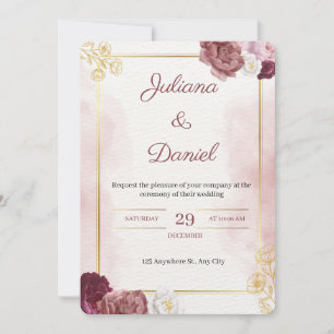 Classic Elegant Wedding Invitation