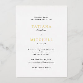 Classic Elegant Wedding Save the Date Folieneinladung