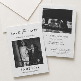 Classic Elegant Wedding Save the Date Foto Einladung