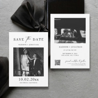 Classic Elegant Wedding Save the Date Foto Einladung