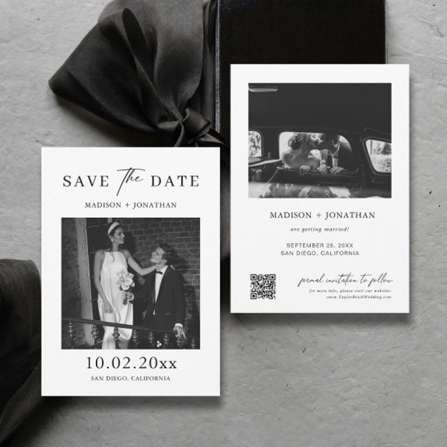 Classic Elegant Wedding Save the Date Foto Einladung (Von Creator hochgeladen)