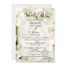 Classic Elegant White Hydrangea Monogram