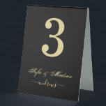 Classic Elegante Antique Gold Wedding Tischnummer Tischaufsteller<br><div class="desc">Klassische Elegante Tischnummer Hochzeitszitter</div>