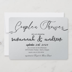 Classic Elegante Script Couples Einladung