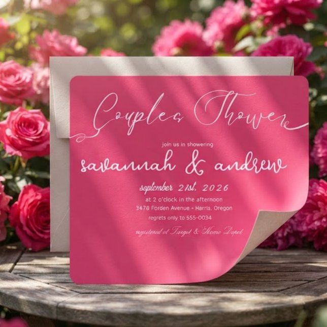 Classic Elegante Script Couples Einladung (Von Creator hochgeladen)