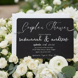 Classic Elegante Script Couples Einladung