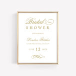 Classic Elegantes antikes Gold Wedding Brautparty Poster<br><div class="desc">Das ehemalige Brautparty der Goldhochzeit bietet eine wunderschöne Typografie, die ein traditionelles, geblüht Kalligrafieschrift mit klassischer Blockschrift kombiniert. Enthält einen dekorativen Scrolldesign-Akzent. Der Zolltext kann für die künftige Frau - ihren Namen und das Brautparty - vollständig personalisiert werden. Bitte kaufen Sie unsere Classic Elegant Antique Gold Wedding Collection für die...</div>