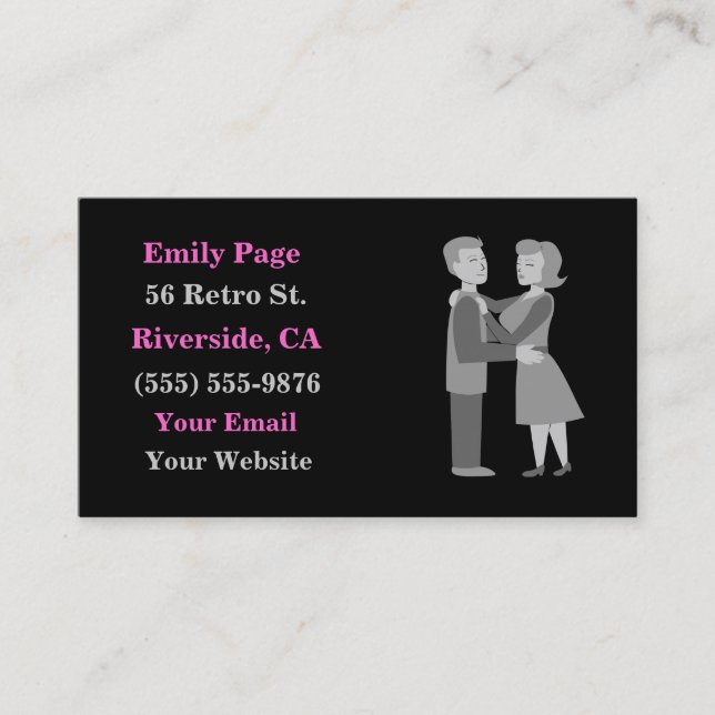 Classic Embrace Business Cards Visitenkarte (Vorderseite)