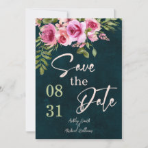 Classic Emerald Green Dunkle Moody Save the Date
