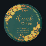 Classic Emerald Green & Gold Wedding Vielen Dank Magnet<br><div class="desc">Die Classic Emerald Green Gold Floral Wedding danke Ihnen, dass Tag mit goldenen Blume und schicken handgeschriebenen Typografie vor zeitlosen smaragdgrünen Hintergrund. Von dieser Seite aus können Sie die Sammlung sehen, um passende Produkte zu finden. -Zeile Anpassen mit dem Text mithilfe der Vorlagenfelder. Wenn Sie gewollt haben, um den Stil,...</div>