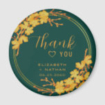 Classic Emerald Green & Gold Wedding Vielen Dank Magnet<br><div class="desc">Die Classic Emerald Green Gold Floral Wedding danke Ihnen, dass Tag mit goldenen Blume und schicken handgeschriebenen Typografie vor zeitlosen smaragdgrünen Hintergrund. Von dieser Seite aus können Sie die Sammlung sehen, um passende Produkte zu finden. -Zeile Anpassen mit dem Text mithilfe der Vorlagenfelder. Wenn Sie gewollt haben, um den Stil,...</div>