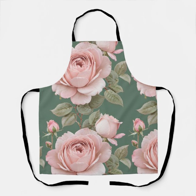 Classic English Roses In Blush Pink  Schürze (Vorderseite)
