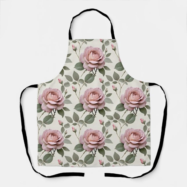 Classic English Roses In Soft Shades Of Pink  Schürze (Vorderseite)