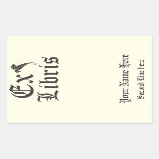 Classic Ex Libris Buchzeichen Rechteckiger Aufkleber