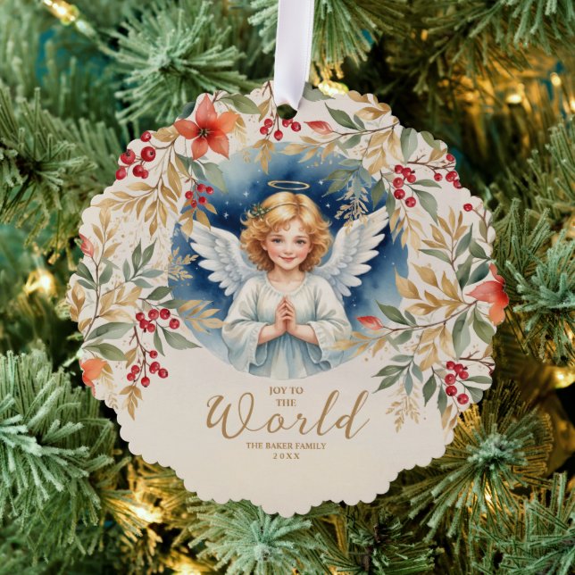Classic Exquisite Christmas Victorian Angel Xmas Ornament Karte (Insitu (Baum))