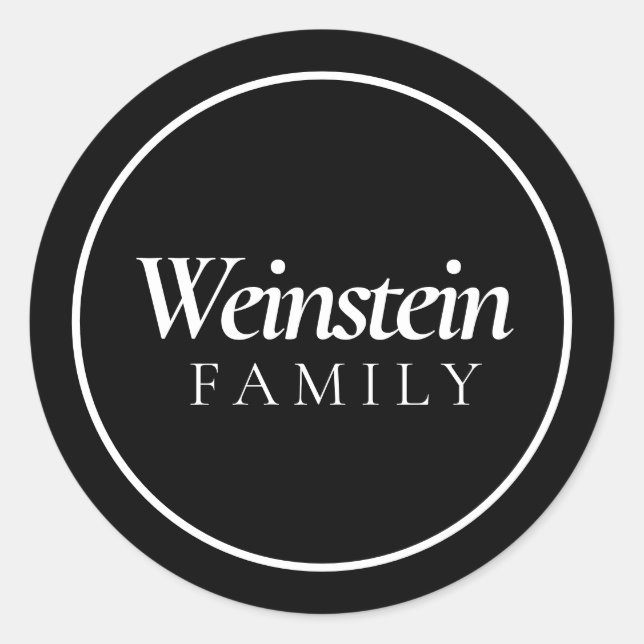Classic Family Name Purim Sticker (Devant)