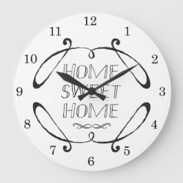 Classic Farmhouse Zuhause Sweet Zuhause Große Wanduhr