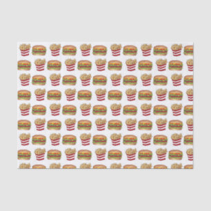 Classic Fast Food Pairing Burger und French Fries Seidenpapier