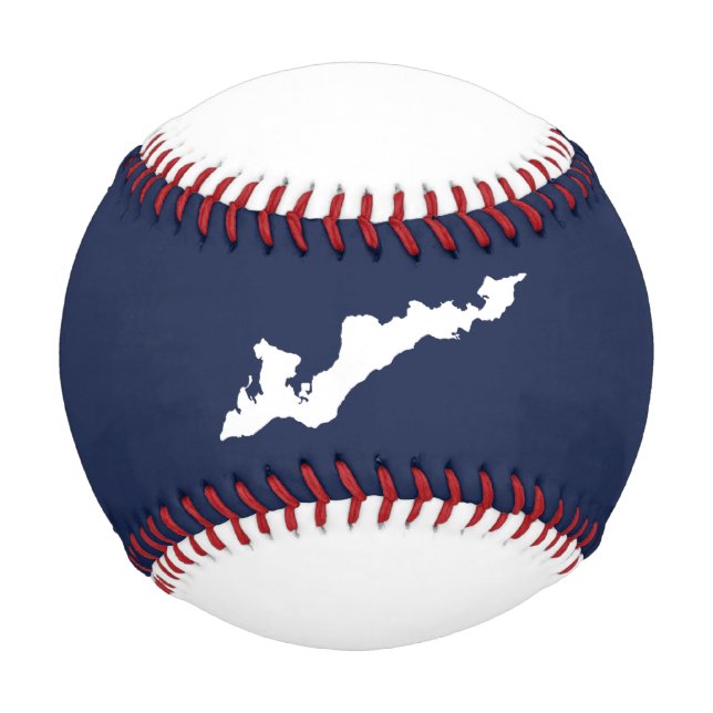 Classic Fishers Island Logo Baseball - Weiß/Marine (Vorderseite)