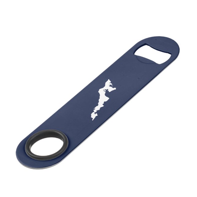Classic Fishers Island Logo Bottle Opener - Navy (Devant angulaire)