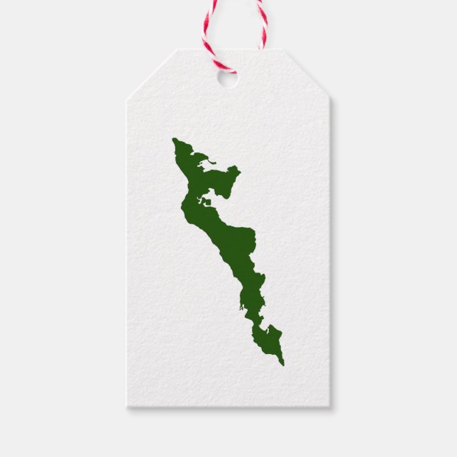 Classic Fishers Island Logo-Geschenktasten - Grün Geschenkanhänger (Vorderseite)