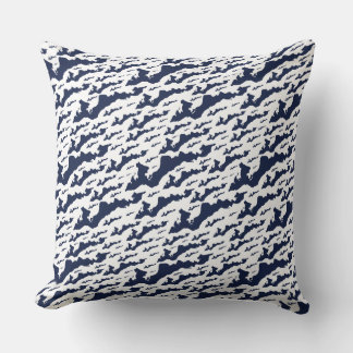 Classic Fishers Island Logo Pillow - Navy Kissen
