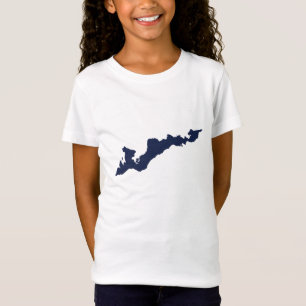 Classic Fishers Island Logo-Shirt - Blau T-Shirt