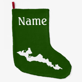 Classic Fishers Island Logo Weihnachten Strumpf Großer Weihnachtsstrumpf