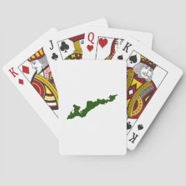 Classic Fishers Island Playing Cards - grün/weiß Spielkarten