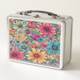 Classic Floral #44 - Metal Lunchbox