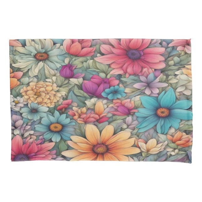 Classic Floral #44 - Pillowcase Kissenbezug (Vorderseite-Links)