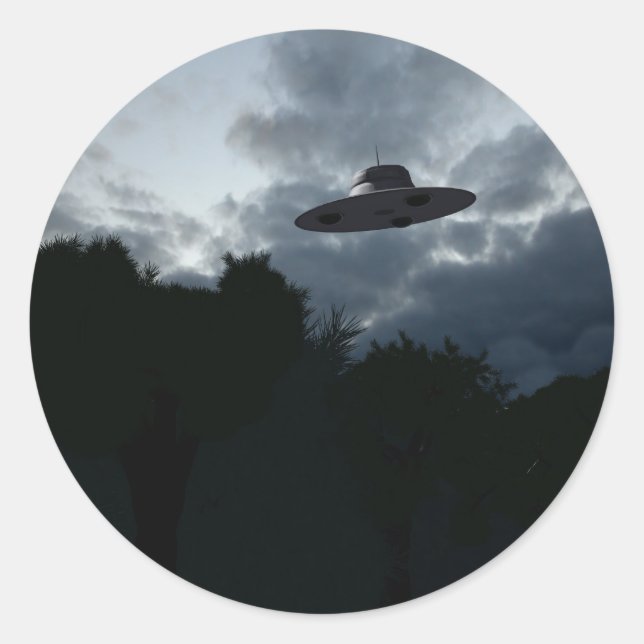 Classic Flying Saucer Sticker (Vorderseite)