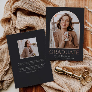 Classic Foil Arch Photo Faire-part de graduation