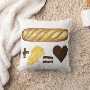 Classic Food Pairing Brot + Butter = Liebe Herz Kissen