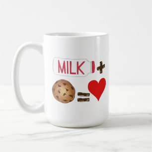 Classic Food Pairing Milk + Cookies = Liebe Herz Kaffeetasse