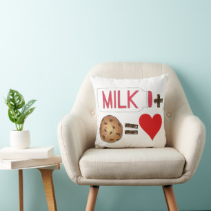 Classic Food Pairing Milk + Cookies = Liebe Herz Kissen