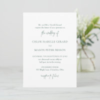 Classic Forest Green Elegante Wedding