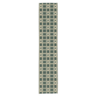 Classic Forest Green Greek Key Pattern Kurzer Tischläufer