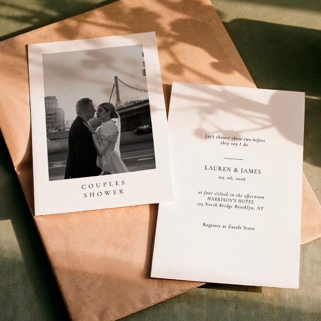 Classic Formal Couples Wedding Shower Invitation (Créateur téléchargé)