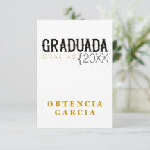 CLASSIC FORMAL Graduada GRACIAS Karte