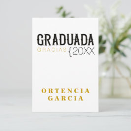 CLASSIC FORMAL Graduada GRACIAS Karte