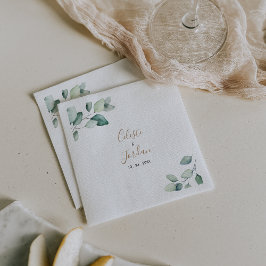 Classic Formal Green Blätter Wedding Napkins Serviette