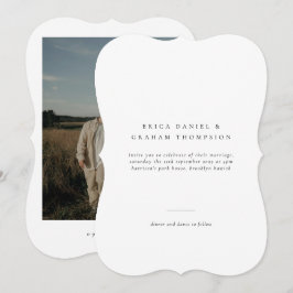 Classic Formal Wedding Photo Invitation Einladung