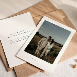 Classic Formal Wedding Photo Invitation Einladung