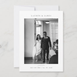 Classic Formal Wedding Photo Save the Date