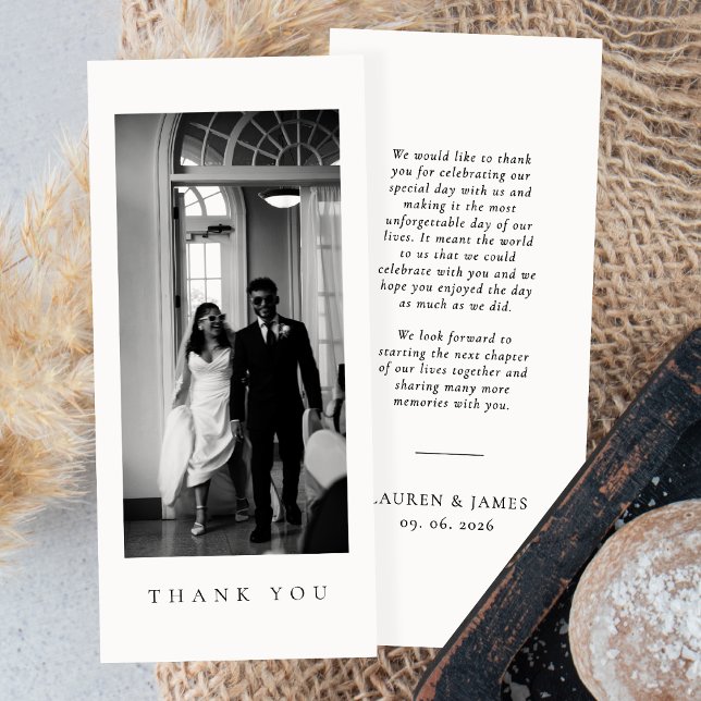 Classic Formal Wedding Photo Strip Thank You Card (Von Creator hochgeladen)